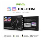 علبة سماعة PIVA S6C-H Gaming Earphones بتغليف احترافي أسود
