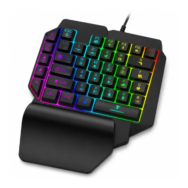 كيبورد ألعاب بيد واحدة Gamwing K12 RGB سلكي